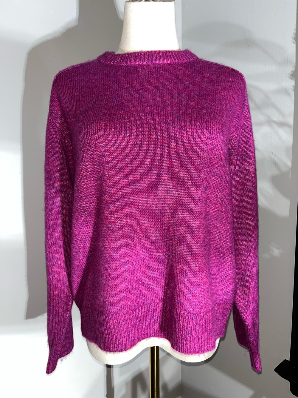 J. Crew Women’s Crewneck Sweater in Bright Magenta - Size S